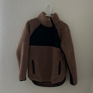 Abercrombie & Fitch Brown and Black Sherpa Jacket